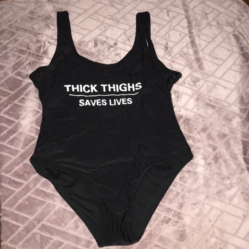 Black one piece swimsuit